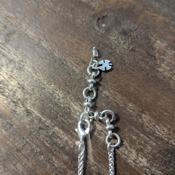 Filigree Medallion Long Necklace, Tassel And Crystals On Bottom - Picture 4 of 6